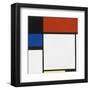 Composition No. III / Fox Trot B with Black, Red, Blue and Yellow, 1929-Piet Mondrian-Framed Art Print