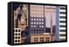 Composition of Milwaukee Buildings-benkrut-Framed Stretched Canvas