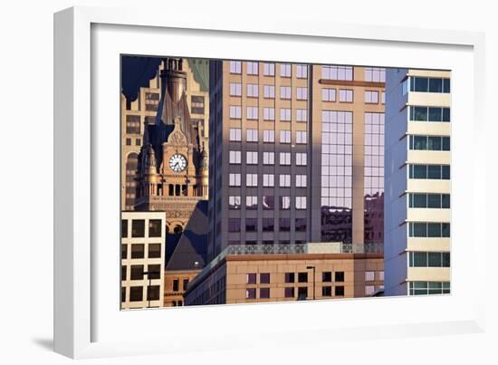 Composition of Milwaukee Buildings-benkrut-Framed Photographic Print