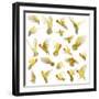 Composition of Rosy-Faced Lovebird Flying, Agapornis Roseicollis, also known as the Peach-Faced Lov-Life on White-Framed Photographic Print