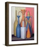 Composition of Vessels, Varying Tones-Brian Irving-Framed Giclee Print