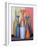 Composition of Vessels, Varying Tones-Brian Irving-Framed Giclee Print