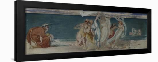 Composition Showing Nymphs Dancing on the Sea Shore, 1855-Frederic Leighton-Framed Giclee Print