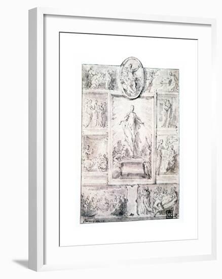 Composition Sketch, C1513-1540-Parmigianino-Framed Giclee Print