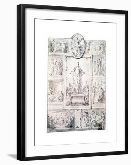 Composition Sketch, C1513-1540-Parmigianino-Framed Giclee Print