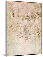 Composition Sketch For the Adoration of the Magi, 1481-Leonardo da Vinci-Mounted Giclee Print