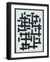 Composition White-Black, 1918-Theo van Doesburg-Framed Giclee Print