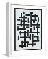 Composition White-Black, 1918-Theo van Doesburg-Framed Giclee Print