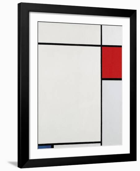 Composition with Blue and Grey, 1927-Piet Mondrian-Framed Premium Giclee Print