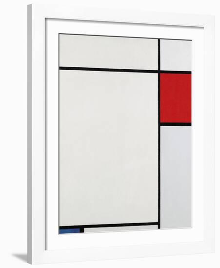 Composition with Blue and Grey, 1927-Piet Mondrian-Framed Premium Giclee Print