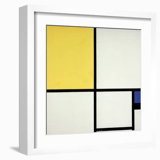 Composition with Blue and Yellow-Piet Mondrian-Framed Giclee Print