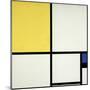 Composition with Blue and Yellow-Piet Mondrian-Mounted Giclee Print