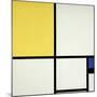 Composition with Blue and Yellow-Piet Mondrian-Mounted Giclee Print