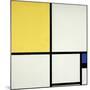 Composition with Blue and Yellow-Piet Mondrian-Mounted Art Print