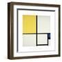 Composition with Blue and Yellow-Piet Mondrian-Framed Giclee Print