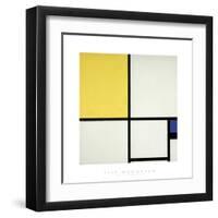 Composition with Blue and Yellow-Piet Mondrian-Framed Giclee Print