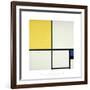 Composition with Blue and Yellow-Piet Mondrian-Framed Giclee Print