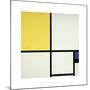 Composition with Blue and Yellow-Piet Mondrian-Mounted Giclee Print