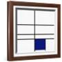 Composition with Blue, c.1935-Piet Mondrian-Framed Serigraph