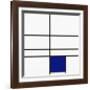 Composition with Blue, c.1935-Piet Mondrian-Framed Serigraph