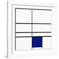 Composition with Blue, c.1935-Piet Mondrian-Framed Serigraph