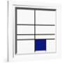 Composition with Blue, c.1935-Piet Mondrian-Framed Serigraph