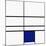 Composition with Blue, c.1935-Piet Mondrian-Mounted Serigraph