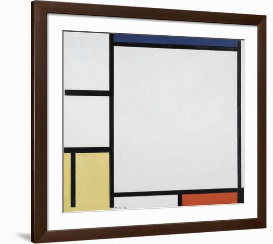 Composition with Blue, Red, Yellow and Black-Piet Mondrian-Framed Premium Giclee Print