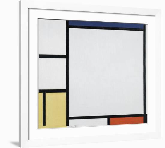 Composition with Blue, Red, Yellow and Black-Piet Mondrian-Framed Premium Giclee Print