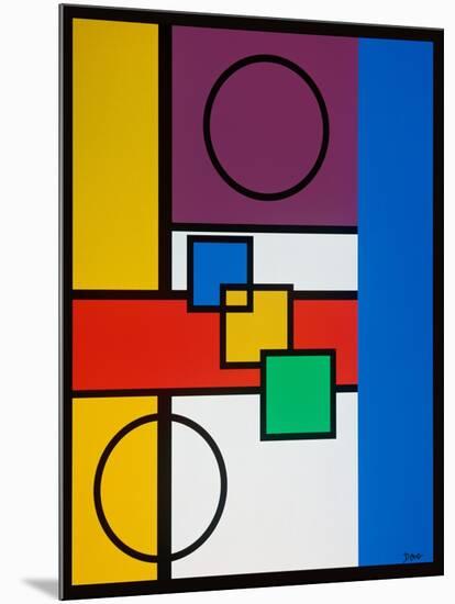 Composition with Circle and Square-Diana Ong-Mounted Giclee Print