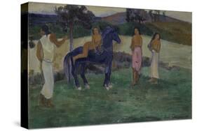 Composition with Figures and a Horse, 1902-Paul Gauguin-Stretched Canvas