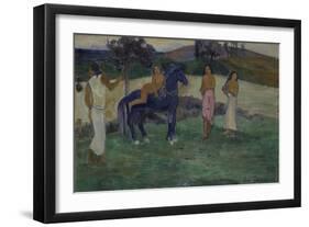 Composition with Figures and a Horse, 1902-Paul Gauguin-Framed Giclee Print