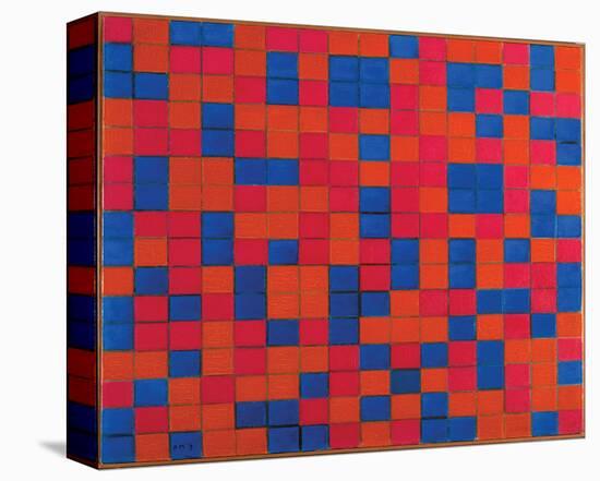 Composition with Grid-Piet Mondrian-Stretched Canvas