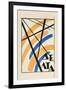 Composition with Letters (K.L.Ch.B.V.S.P.) 'Delta', C.1919 (Gouache and Indian Ink on Paper)-Lyubov Sergeevna Popova-Framed Giclee Print