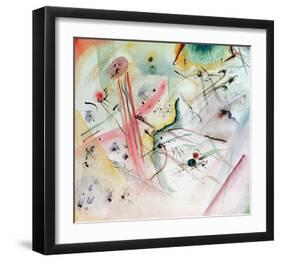 Composition with Red and Blue Stripes, 1913-Wassily Kandinsky-Framed Giclee Print