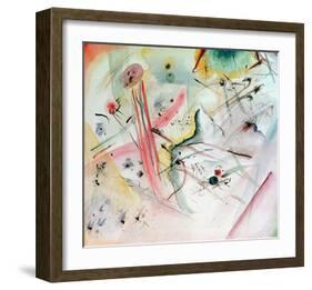 Composition with Red and Blue Stripes, 1913-Wassily Kandinsky-Framed Giclee Print