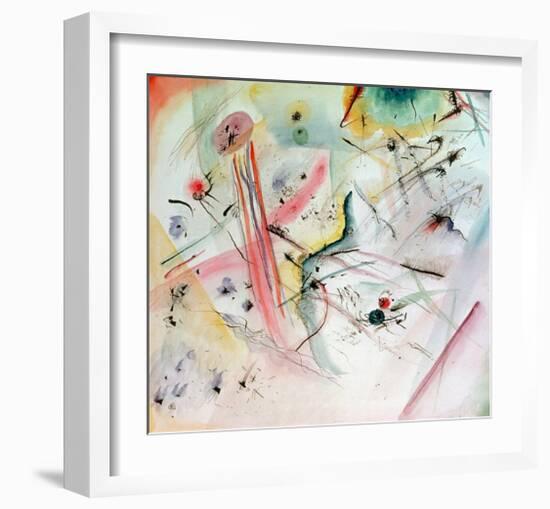 Composition with Red and Blue Stripes, 1913-Wassily Kandinsky-Framed Giclee Print