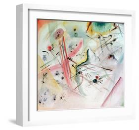 Composition with Red and Blue Stripes, 1913-Wassily Kandinsky-Framed Giclee Print