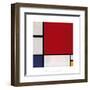 Composition with Red, Blue and Yellow, 1930-Piet Mondrian-Framed Giclee Print