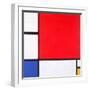 Composition with Red, Yellow and Blue, 1930-Piet Mondrian-Framed Giclee Print