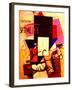 Composition with the Mona Lisa, 1914-Kasimir Malevich-Framed Giclee Print