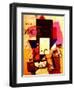 Composition with the Mona Lisa, 1914-Kasimir Malevich-Framed Premium Giclee Print