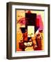 Composition with the Mona Lisa, 1914-Kasimir Malevich-Framed Giclee Print