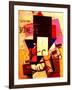 Composition with the Mona Lisa, 1914-Kasimir Malevich-Framed Giclee Print