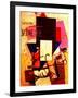 Composition with the Mona Lisa, 1914-Kasimir Malevich-Framed Giclee Print