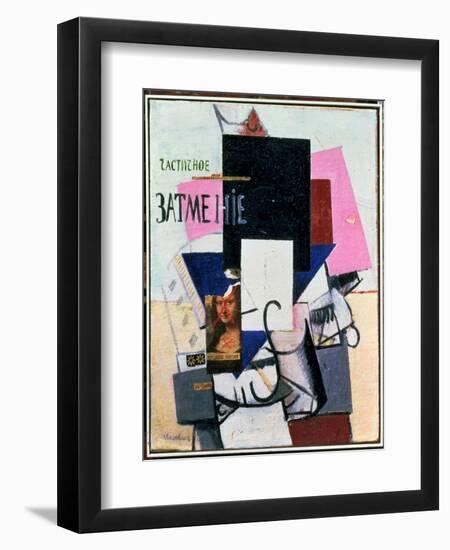 Composition with the Mona Lisa, c.1914-Kasimir Malevich-Framed Giclee Print