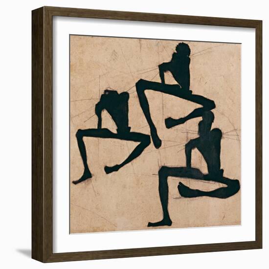 Composition with Three Male Nudes, 1910-Egon Schiele-Framed Giclee Print