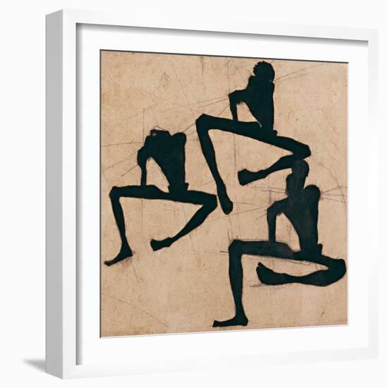 Composition with Three Male Nudes, 1910-Egon Schiele-Framed Giclee Print