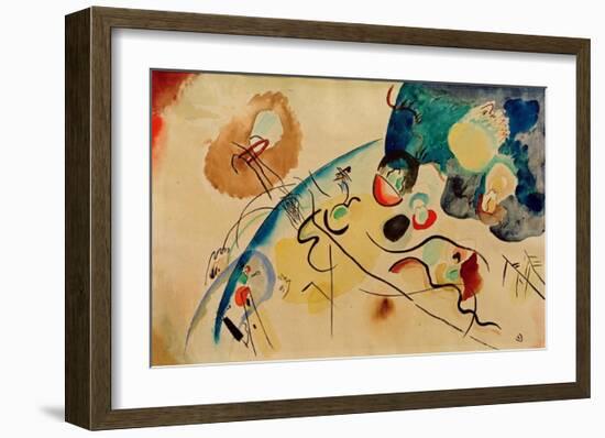 Composition with Trojka Theme, 1911/12-Wassily Kandinsky-Framed Giclee Print