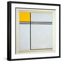 Composition with Yellow and Double Line, 1932-Piet Mondrian-Framed Art Print